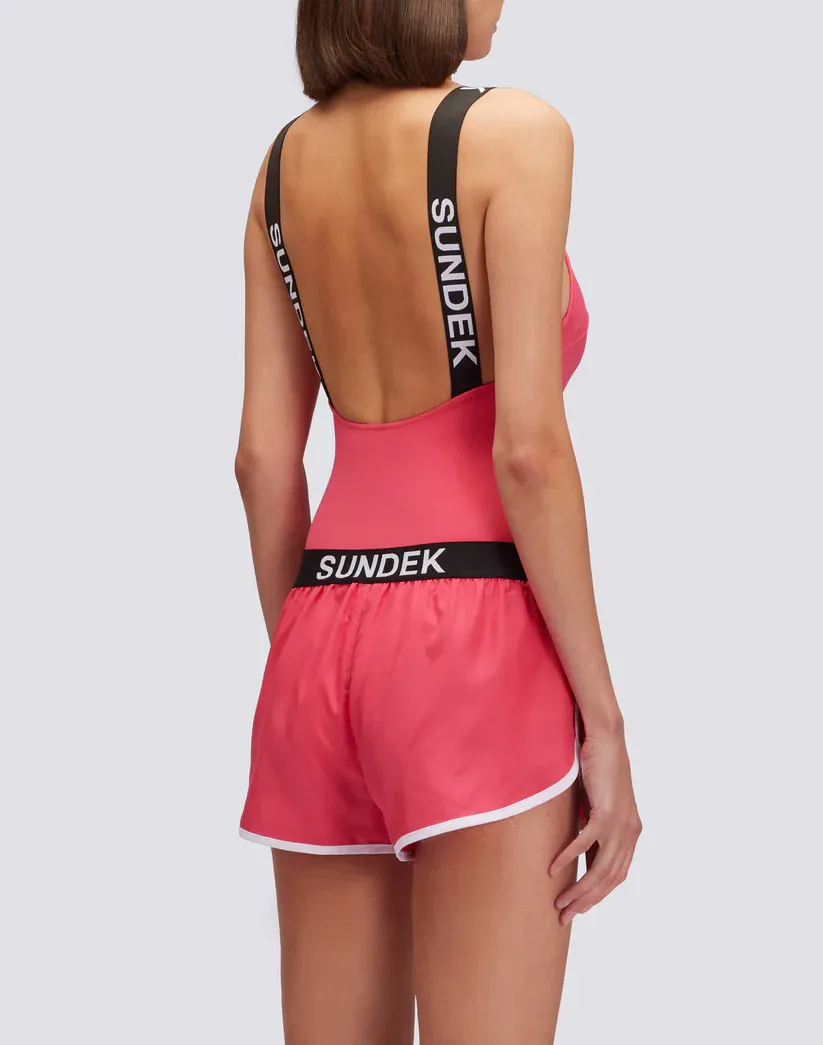 SUNDEK WOMEN LULIN - STRETCH WAIST SWIM SHORTS - PITAYA