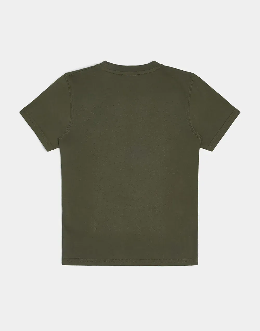 Sundek Boys Crewneck T-Shirt With Camou Print Logo - Dark AR Green