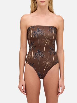 SUNDEK WOMEN'S ONE-PIECE SWIMSUIT GOLDEN PALM PRINT