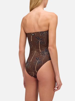 SUNDEK WOMEN'S ONE-PIECE SWIMSUIT GOLDEN PALM PRINT