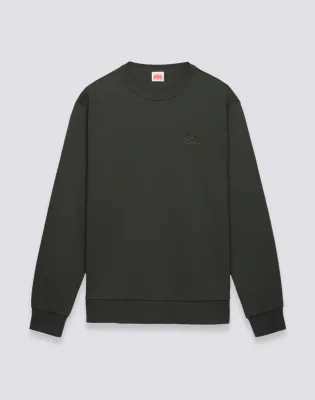 Sundek Men's Pine Crew Neck Sweatshirt In Recycled Interlock Cotton