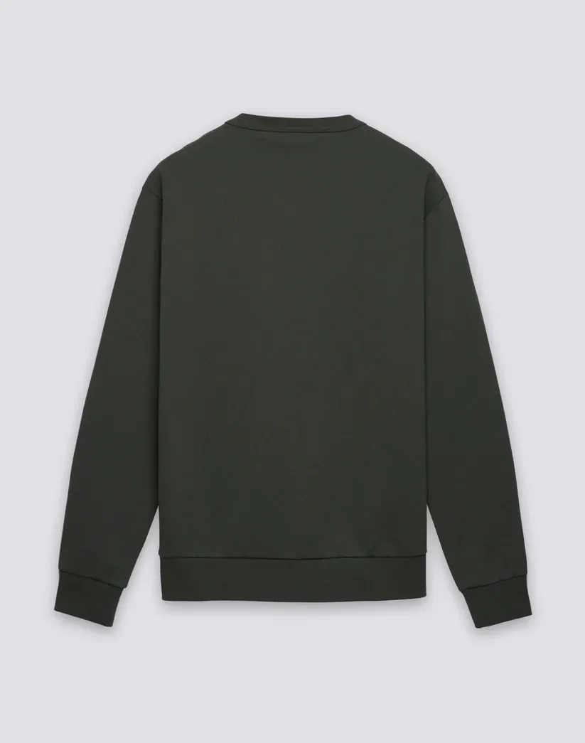Sundek Men's Pine Crew Neck Sweatshirt In Recycled Interlock Cotton