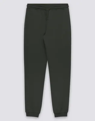 Sundek Men's Pine Elastic Waisted Long Trousers In Recycled Interlock Cotton