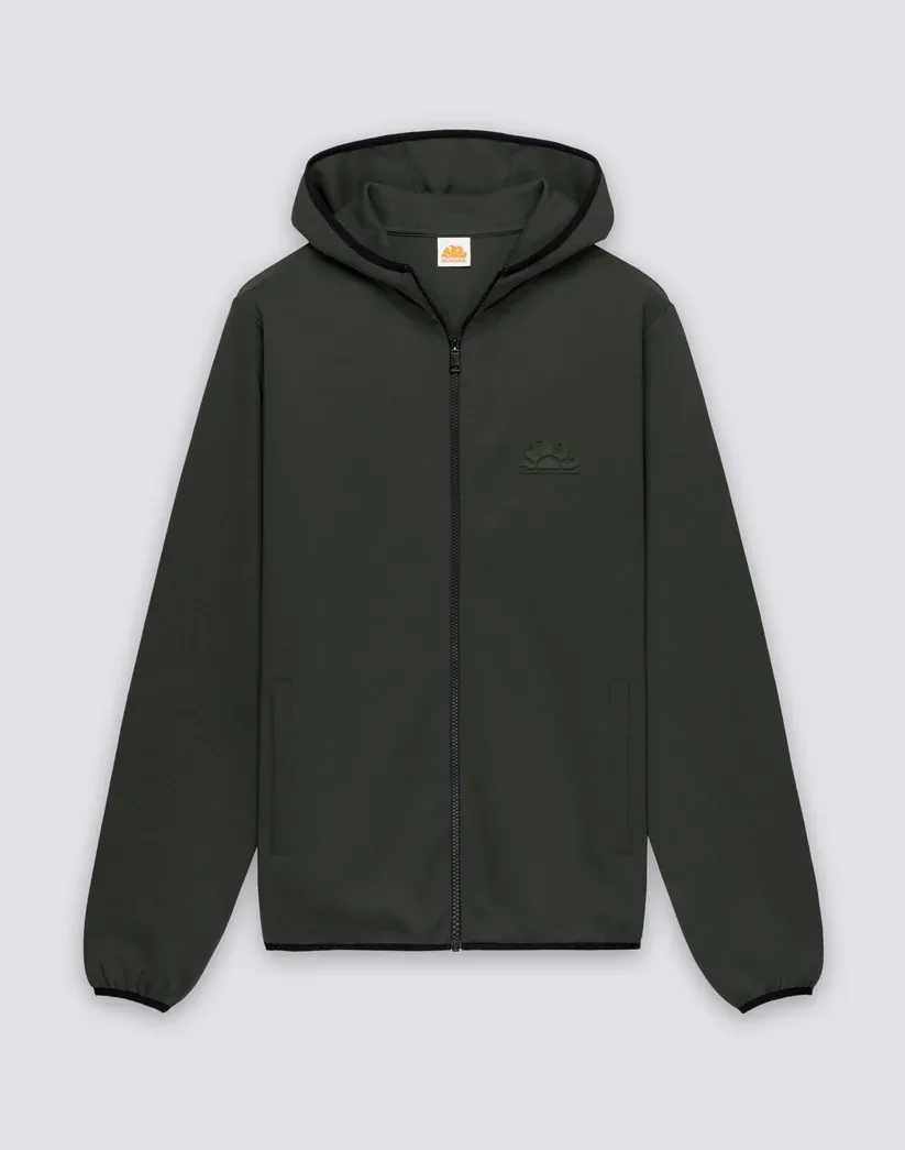 Sundek Men's Pine Hoodie In Recycled Interlock Cotton