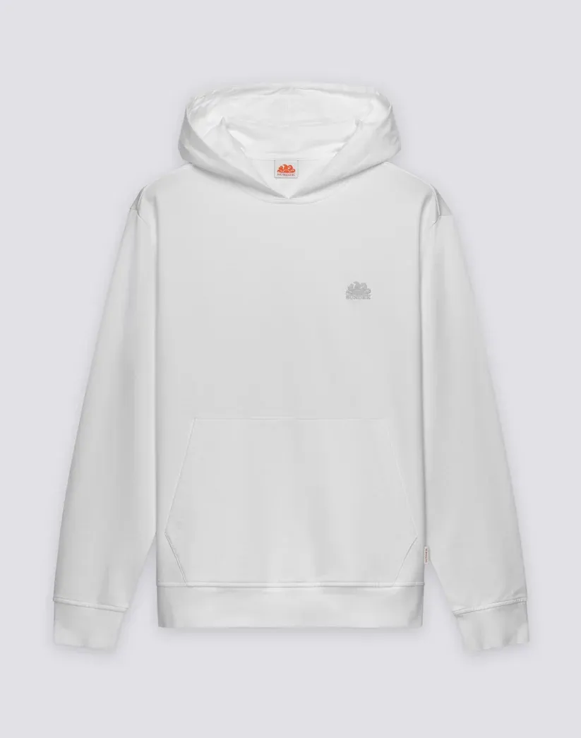 Sundek Men's Off-White Unbrushed Hoodie With Kangaroo Pocket