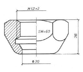 Cap nut M42