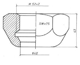 Cap nut M52