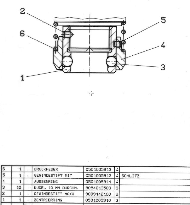 MUB quick clamping device M42, cpl.