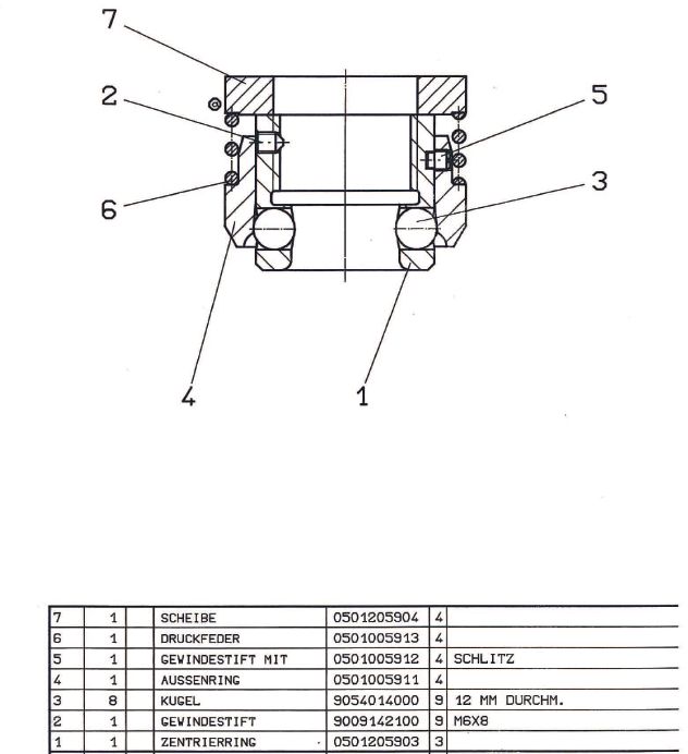 MUB quick clamping device M42-1-US, cpl.
