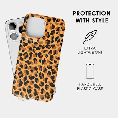 Orange Leopard Premium Snap Case | Fade Proof Print | for iPhone 15 14 13 12 | Samsung Galaxy S24 S23 S22 S21 | Google 4 3 2 | One Plus