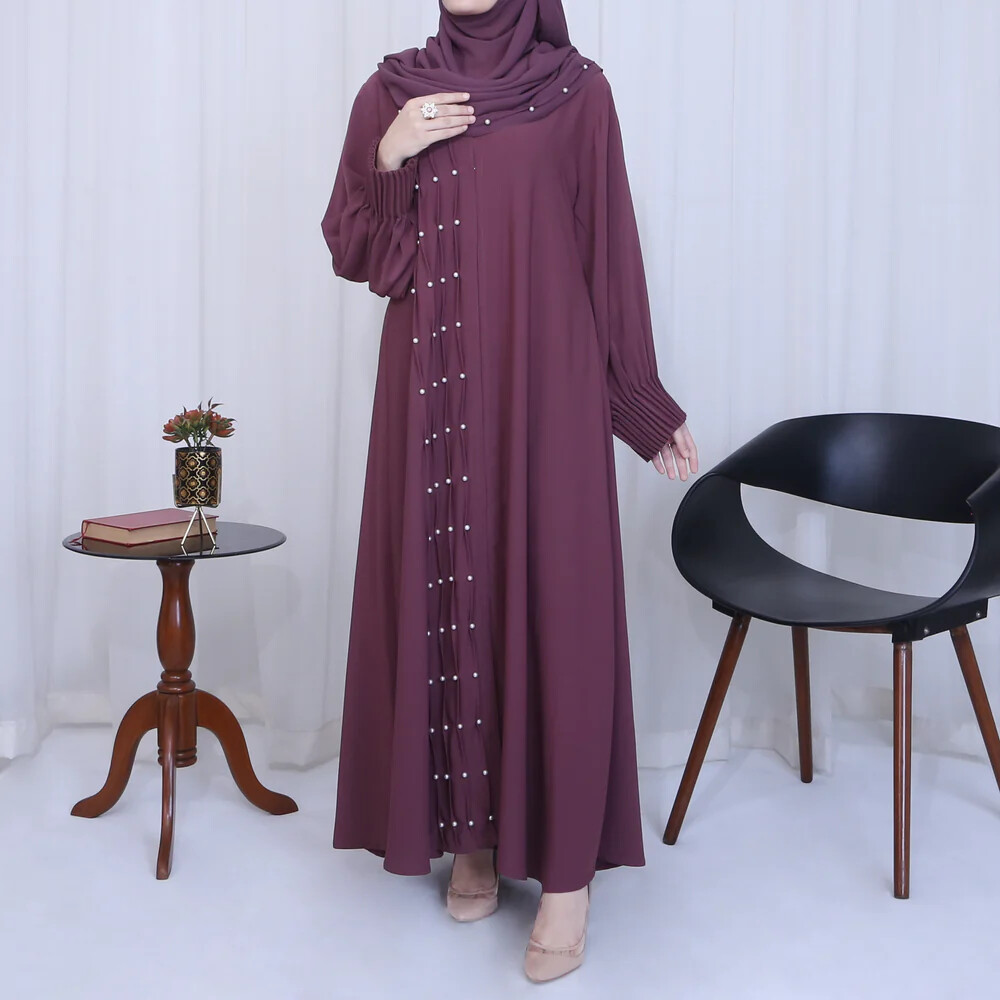 Purple Pleet Abaya