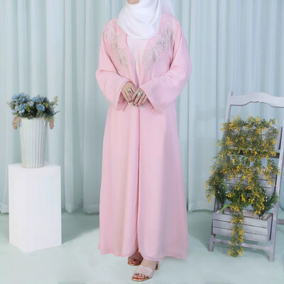 Pink Lacy Abaya