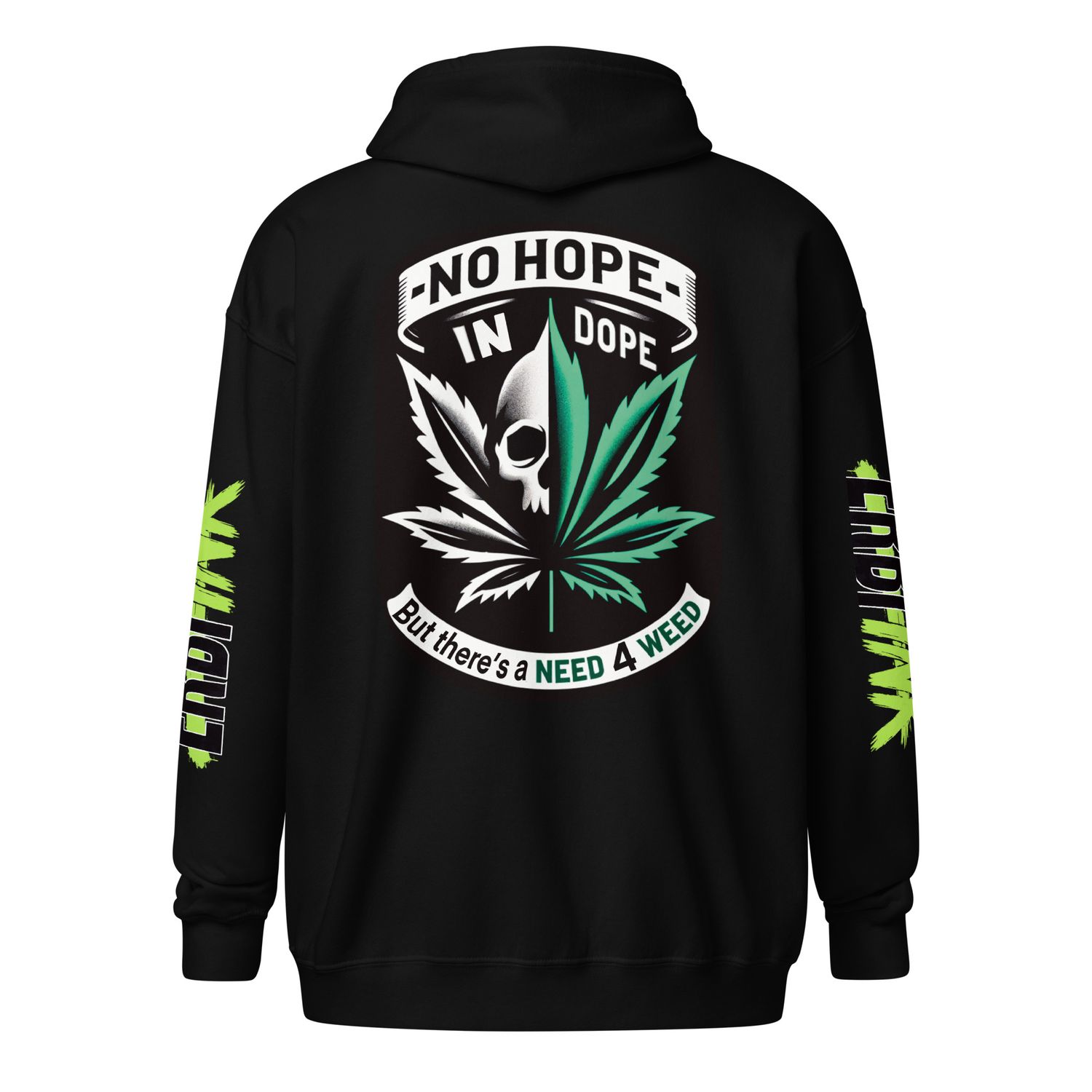 Erbi Ink Motto heavy blend zip hoodie