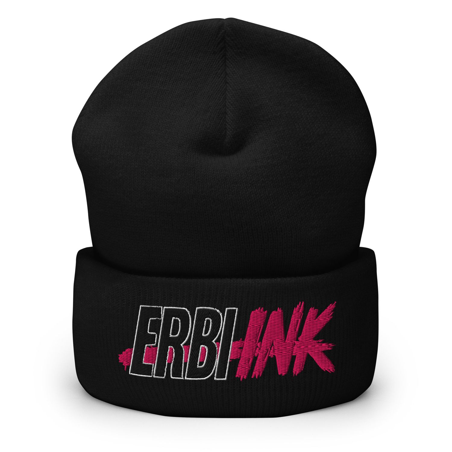 Pink Brush Stroke Logo Beanie