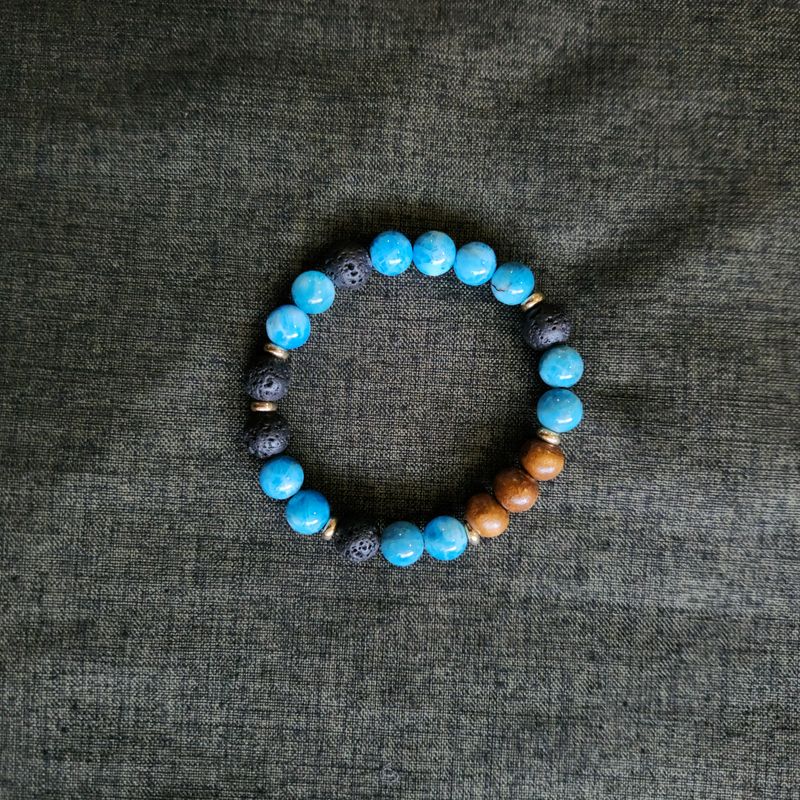 Blue Apatite (Black) Sunan Al Rawatib Bracelet