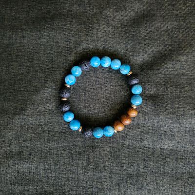 Blue Apatite (Black) Sunan Al Rawatib Bracelet