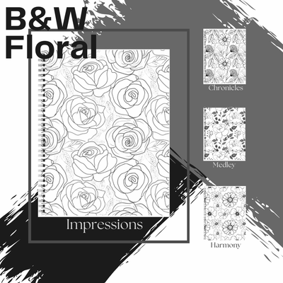 B &amp; W Floral Recipe Book
