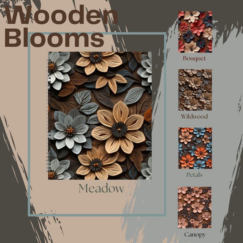 Wooden Blooms Notebook
