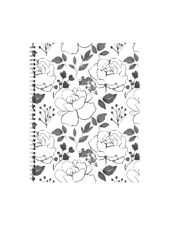 B &amp; W Floral Recipe Book