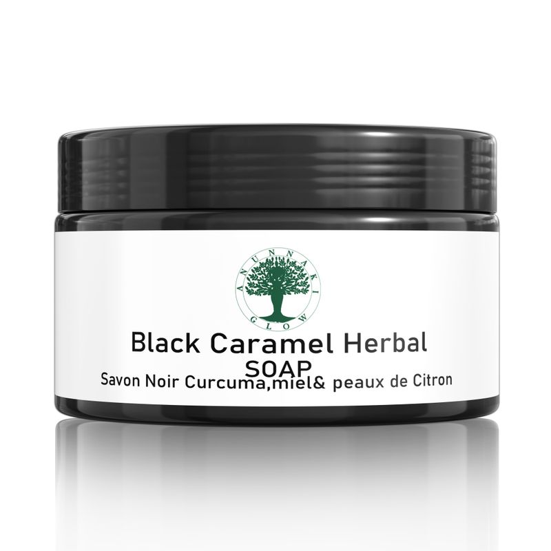 Black caramel herbal soap
