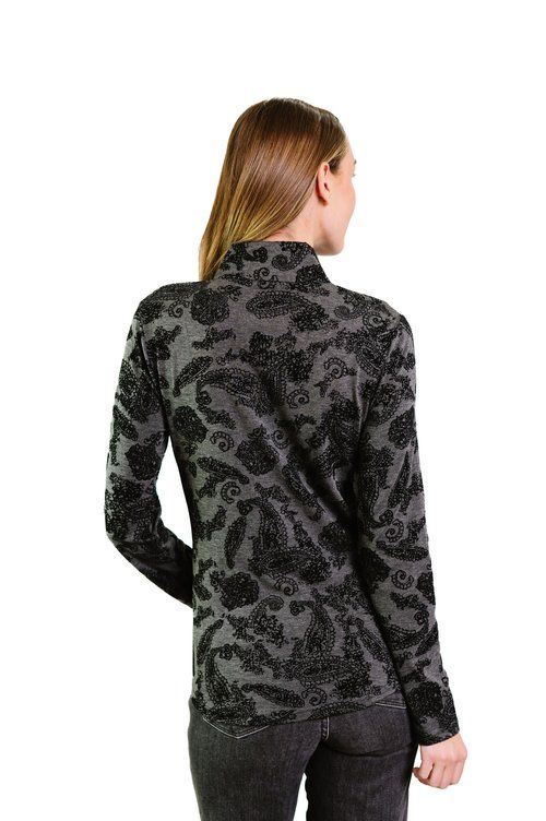 62626 FLOCKED Z-NECK