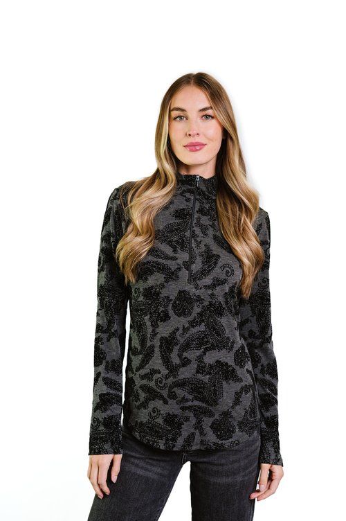 62626 FLOCKED Z-NECK