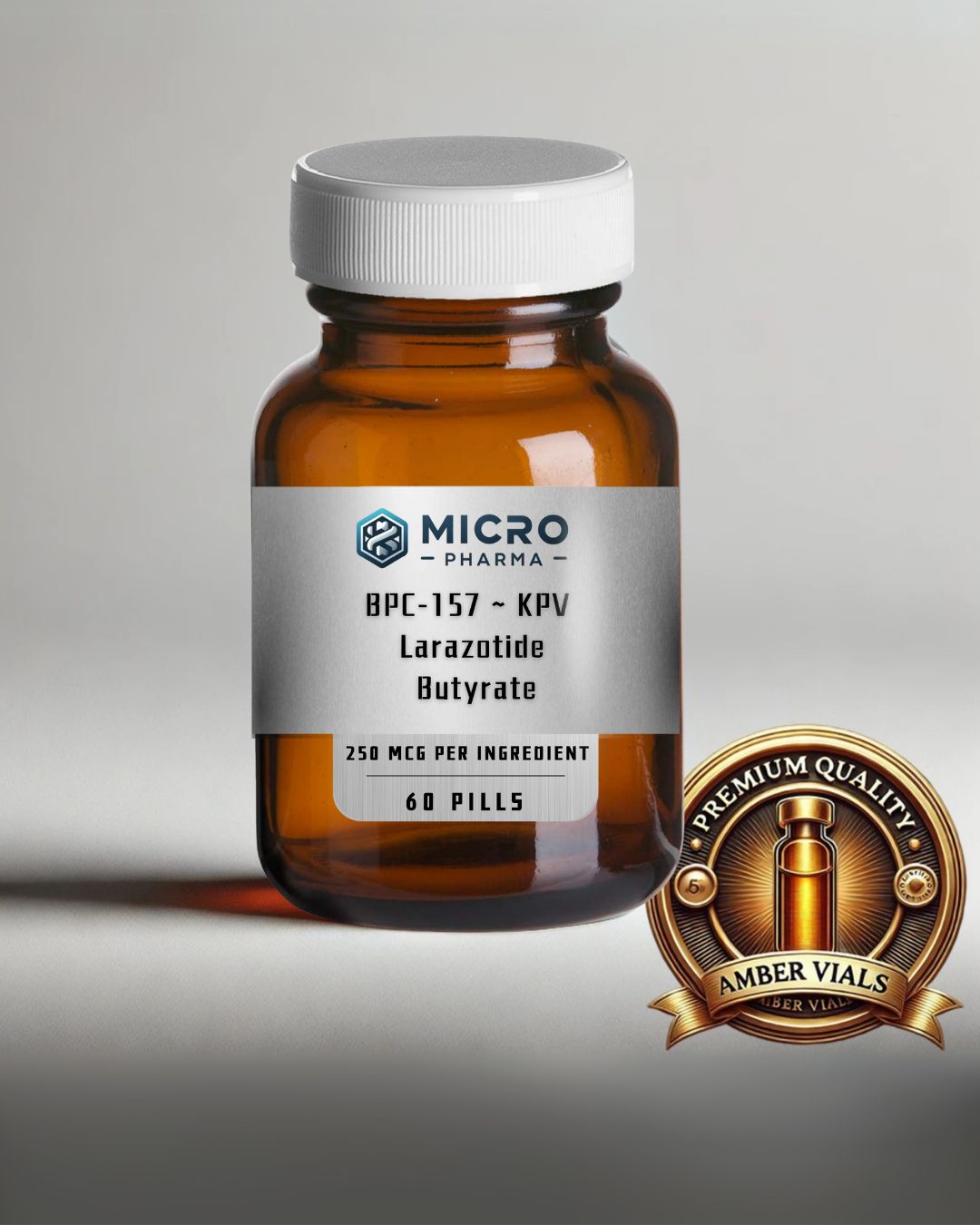 💊BPC-157 - KPV - Larazotide - Butyrate | 250 mcg X 60 Pills