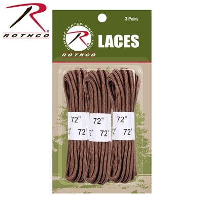 3 PACK COYOTE MILITARY 72" BOOT LACES