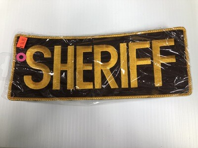 GOLD AND BLACK SHERIFF PATCH WITH VELCRO