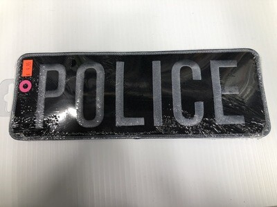 SILVER AND BLACK POLICE PATCH VELCRO