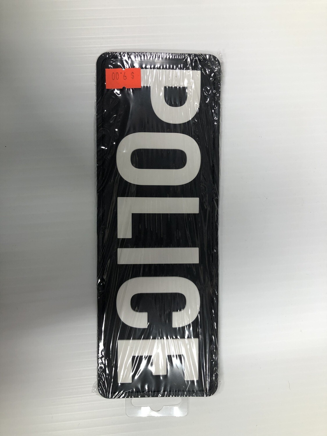 WHITE AND BLACK POLICE PATCH VELCRO PVC