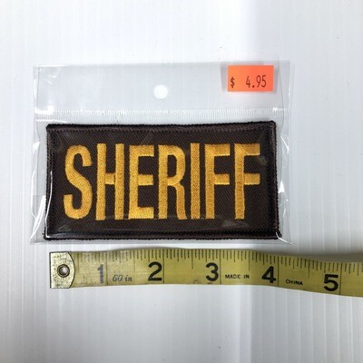 GOLD & BROWN SHERIFF PATCH SEW-ON