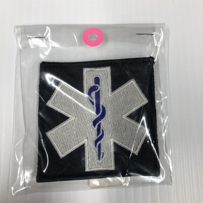 BLACK AND WHITE EMT PATCH VELCRO