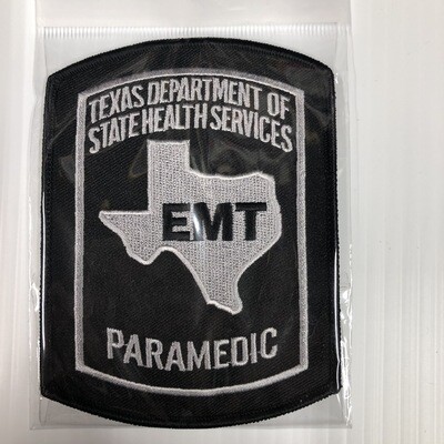 BLACK AND WHITE STATE OF TEXAS EMT PATCH VELCRO