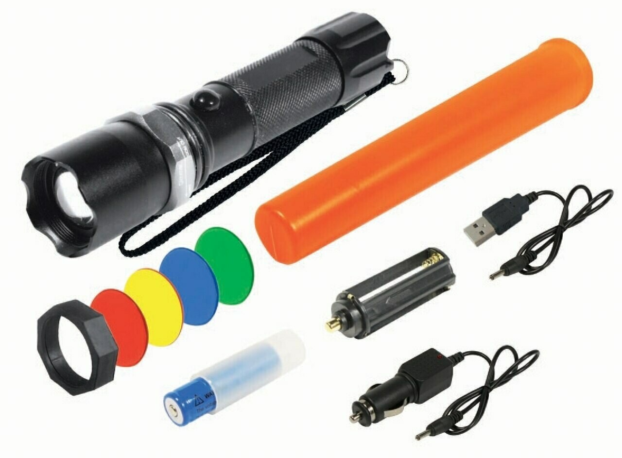 DELUXE TACTICAL FLASHLIGHT SET