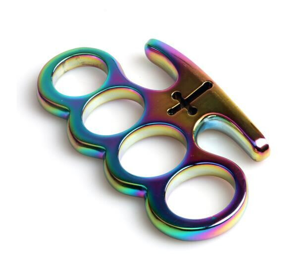 RAINBOW CROSS BRASS KNUCKLES