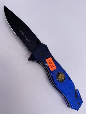 POLICE BLUE STEEL KNIFE