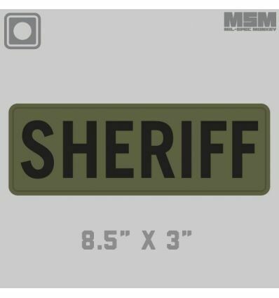PVC 8.5" X 3" OD GREEN SHERIFF PATCH
