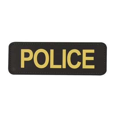 PVC BLACK & GOLD POLICE PATCH