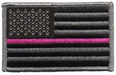THIN PINK LINE AMERICAN FLAG PATCH