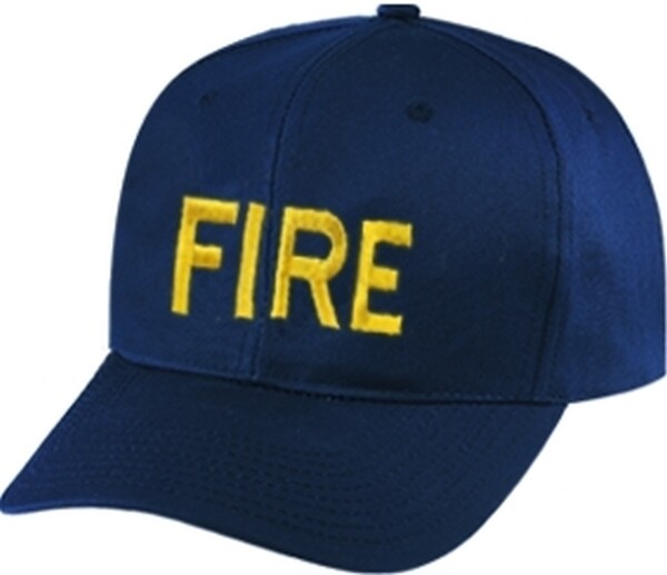 NAVY CAP WITH GOLD FIRE EMBROIDERED