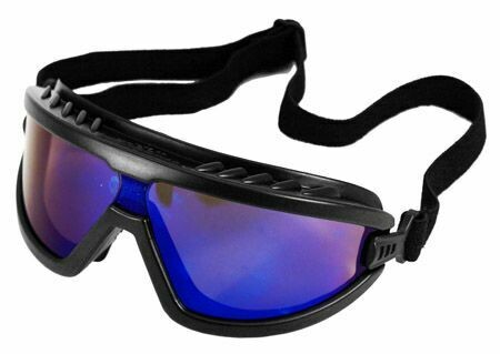 BLACK/BLUE MIRRORED SAFETY GLASSES