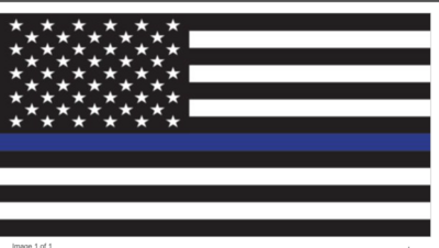 AMERICAN FLAG THIN BLUE LINE DECAL