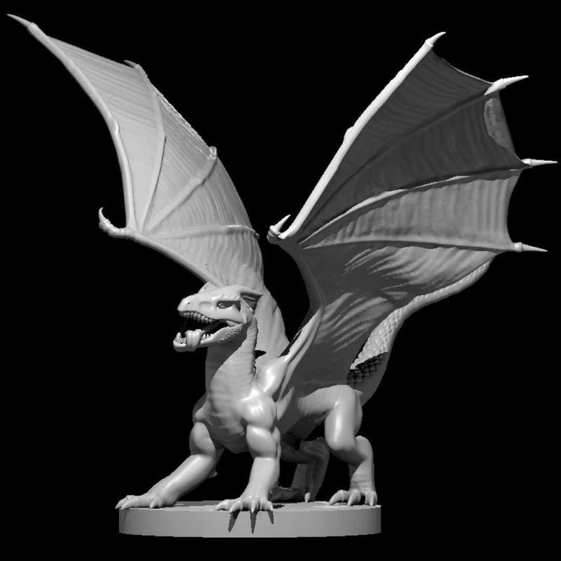 Moon Star Board Games "White Dragon Wyrmling" miniatures for Dungeons and Dragons, Pathfinder, GURP…