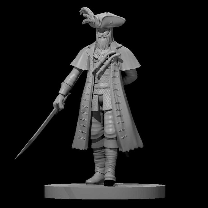 Moon Star Board Games "Pirate Captain" miniatures for Dungeons and Dragons, Pathfinder, GURPS and m…