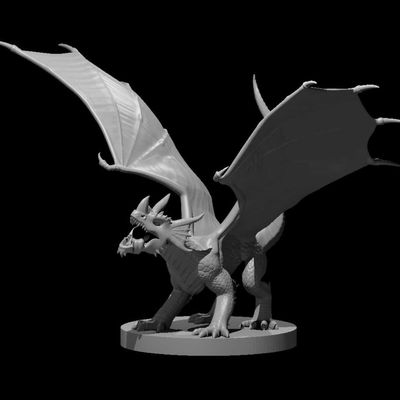 Moon Star Board Games "Blue Dragon Wyrmling" miniatures for Dungeons and Dragons, Pathfinder, GURPS…