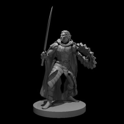 Moon Star Board Games Drow Elite Warrior miniatures for Dungeons and Dragons, Pathfinder, GURPS and…