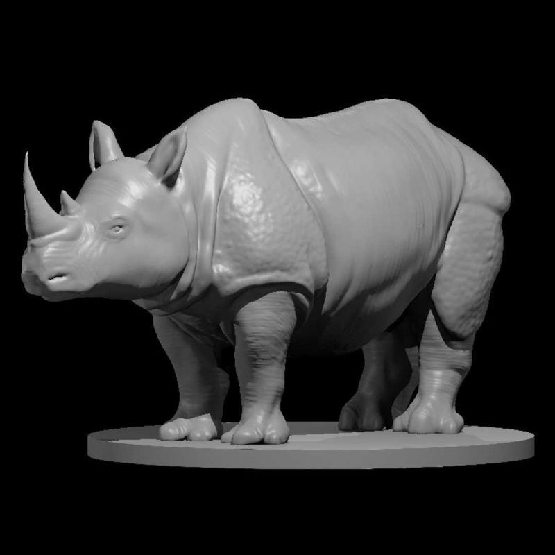 Moon Star Board Games "Rhinoceros" miniatures for Dungeons and Dragons, Pathfinder, GURPS and more!