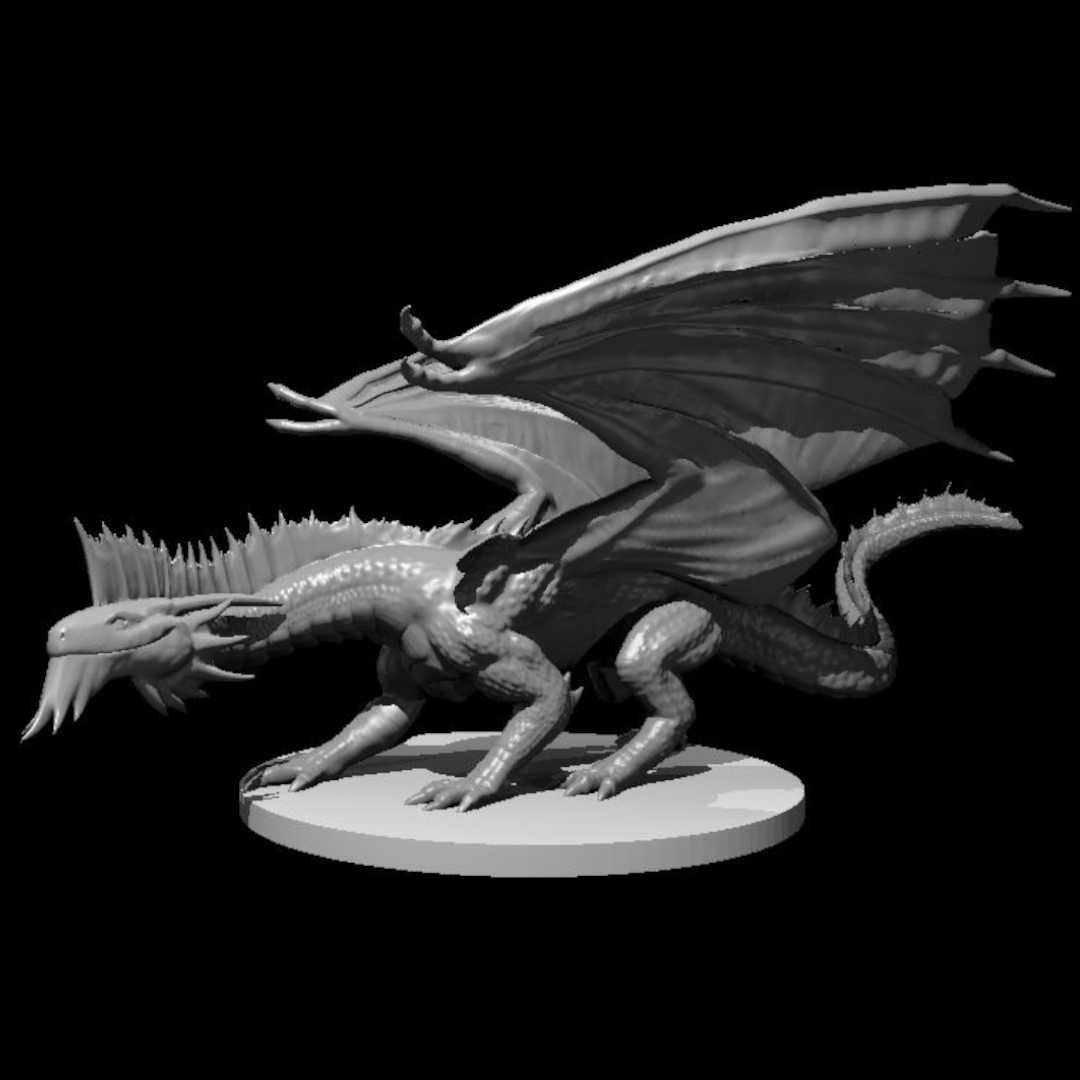 Moon Star Board Games "Young Silver Dragon" miniatures for Dungeons and Dragons, Pathfinder, GURPS …