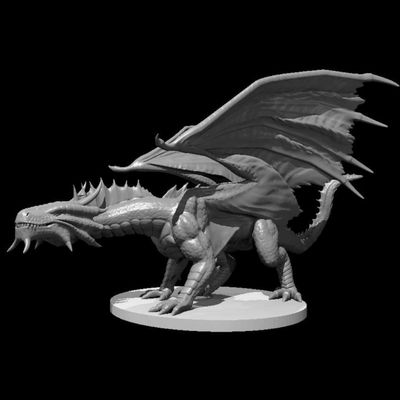 Moon Star Board Games "Young Bronze Dragon" miniatures for Dungeons and Dragons, Pathfinder, GURPS …